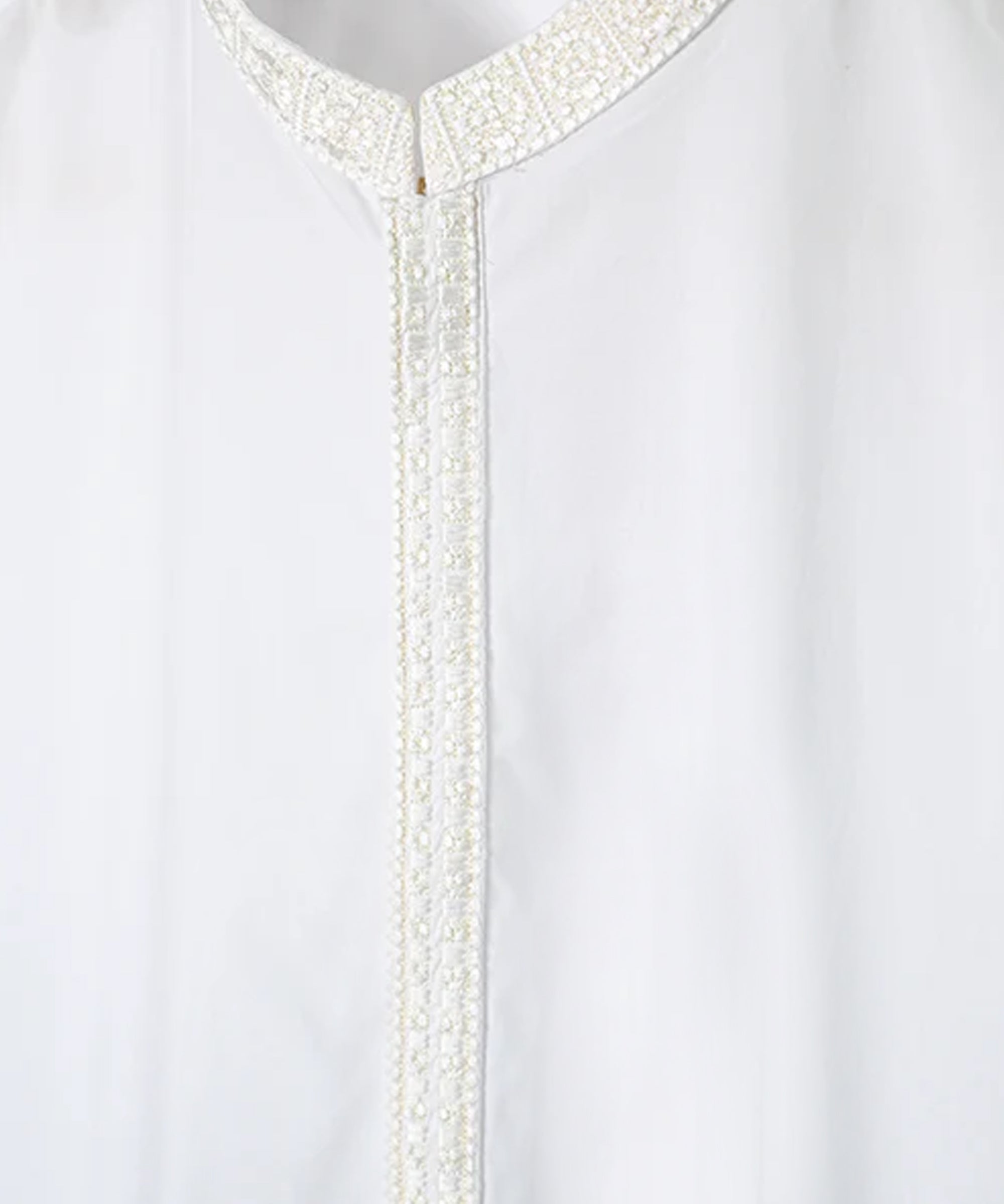 WHITE COTTON SEMI-FORMAL KURTA