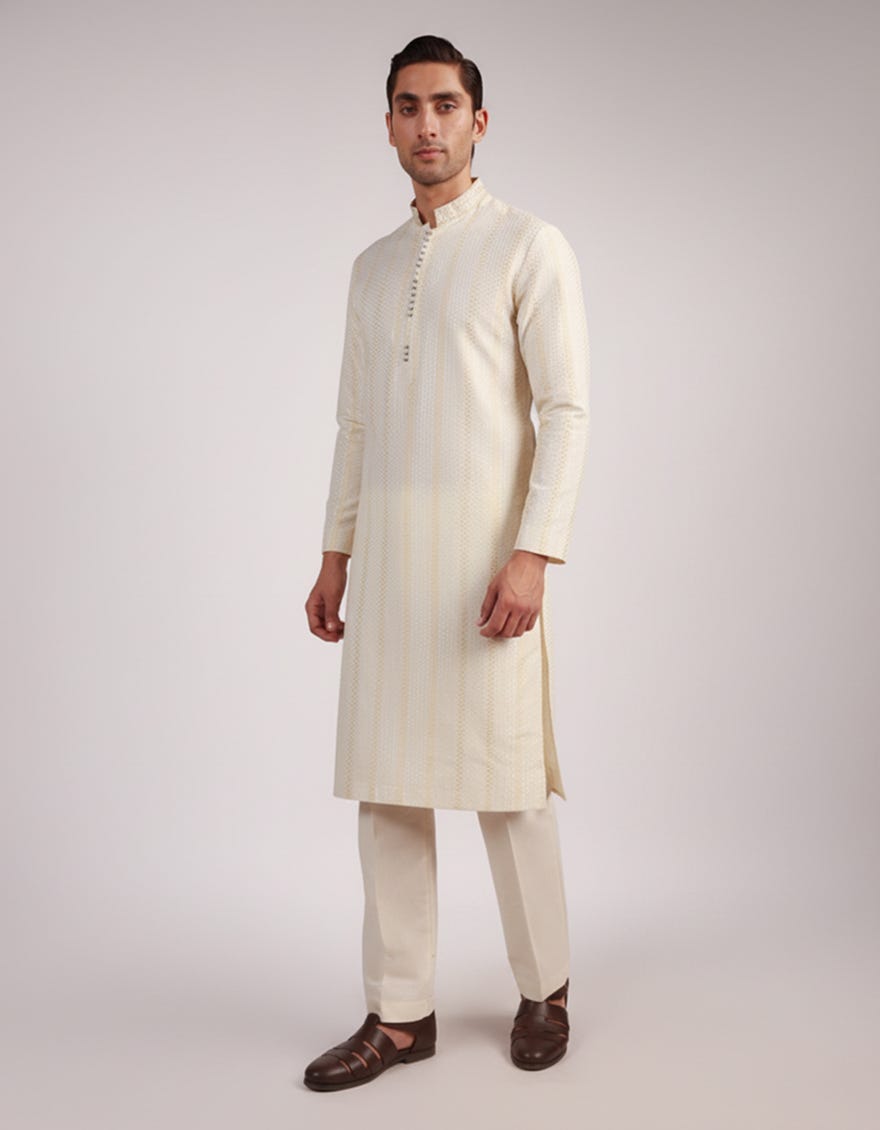CREAM FORMAL KURTA