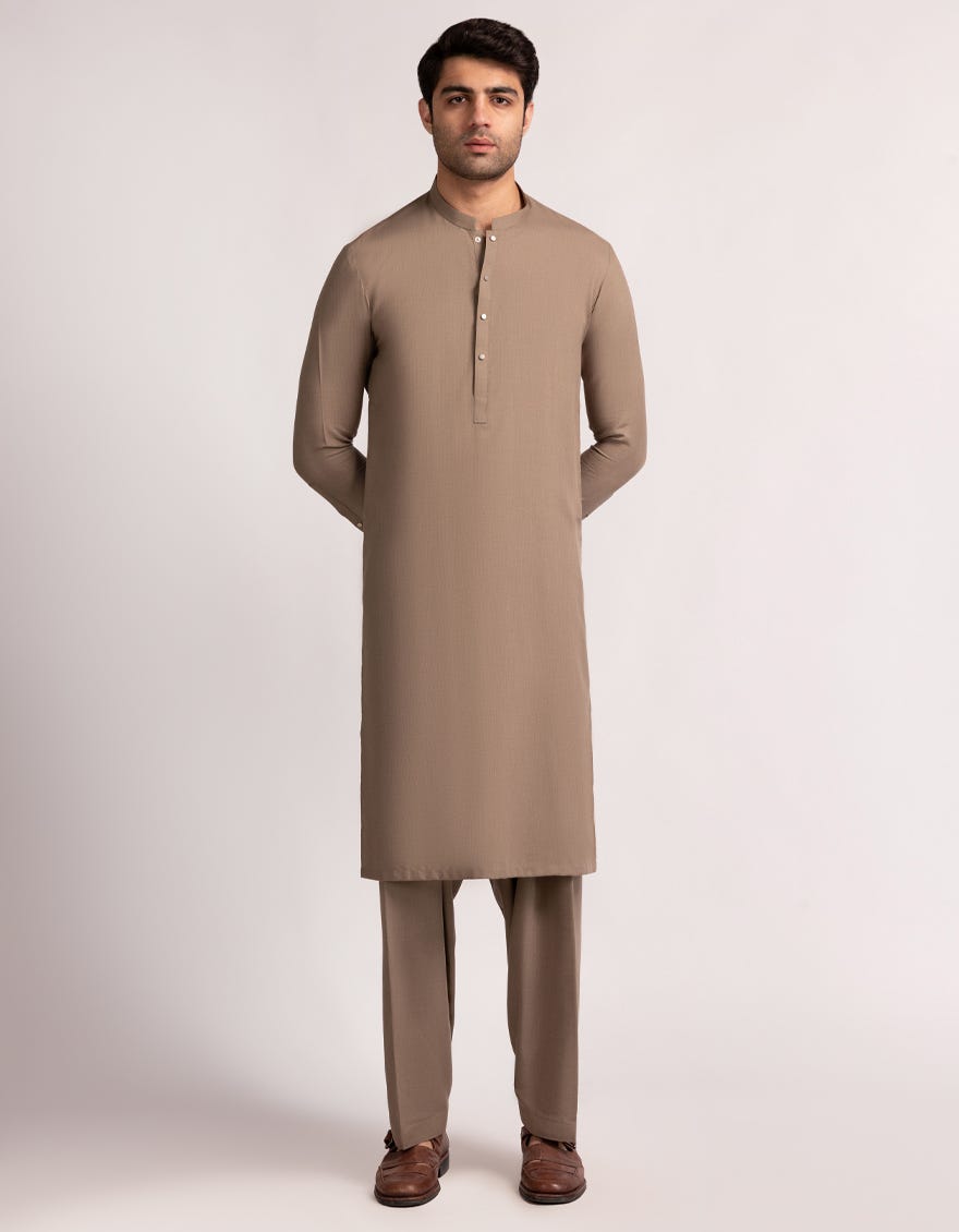 LIGHT BROWN CASUAL KAMEEZ SHALWAR