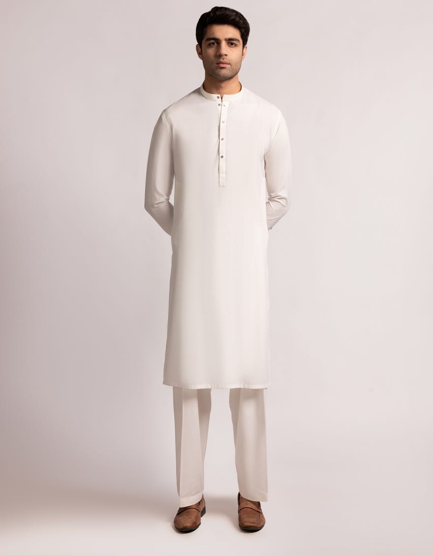 OFF WHITE CASUAL KAMEEZ SHALWAR