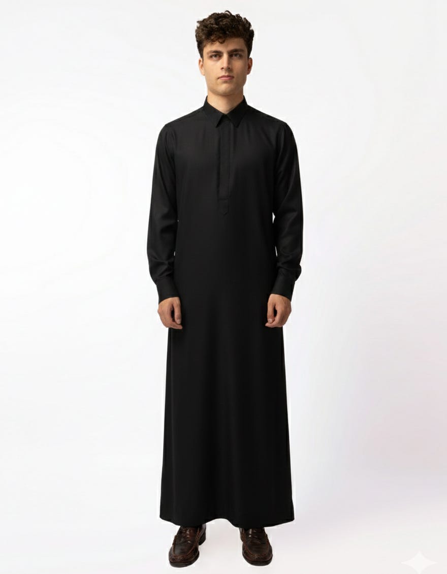 BLACK CASUAL JUBBA
