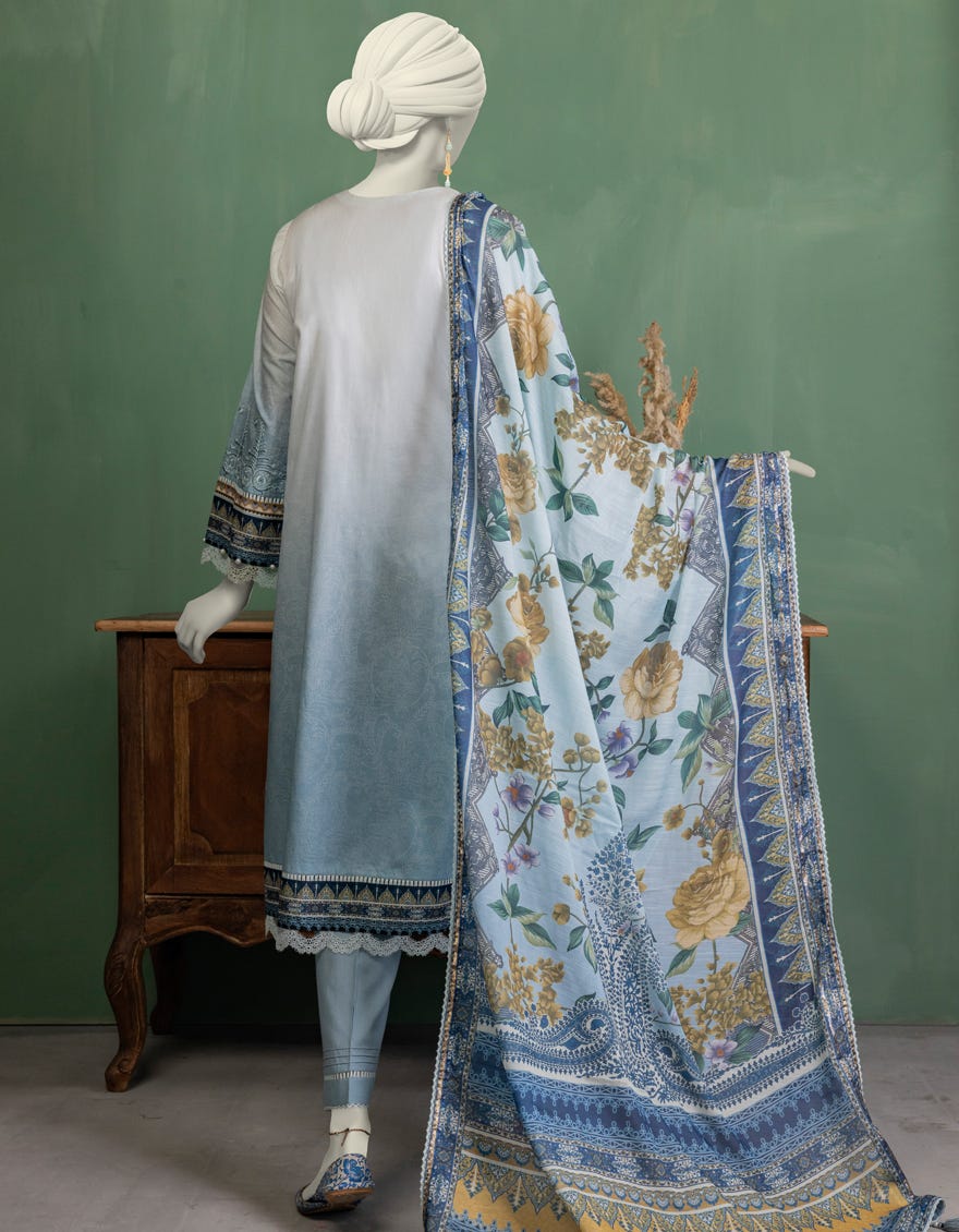 MULTICOLOR LAWN EMBROIDERED UNSTITCHED 3PC