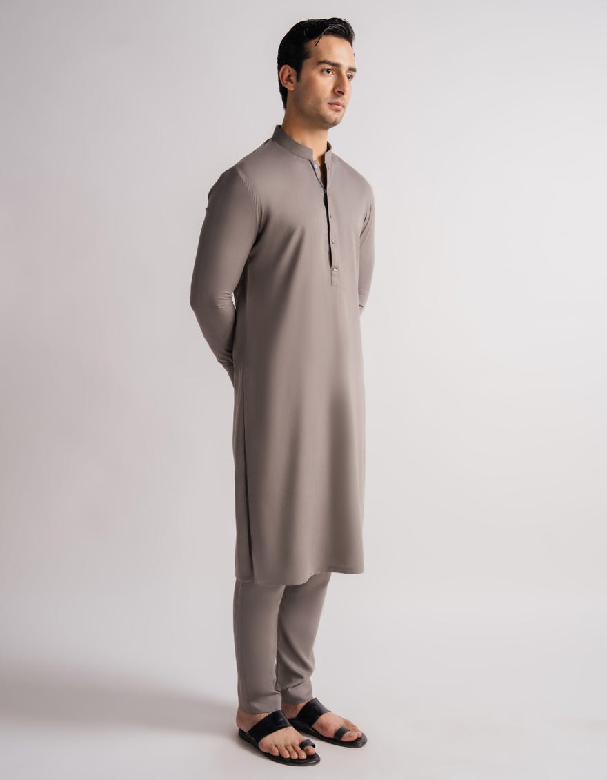 GREY CASUAL KURTA TROUSERS