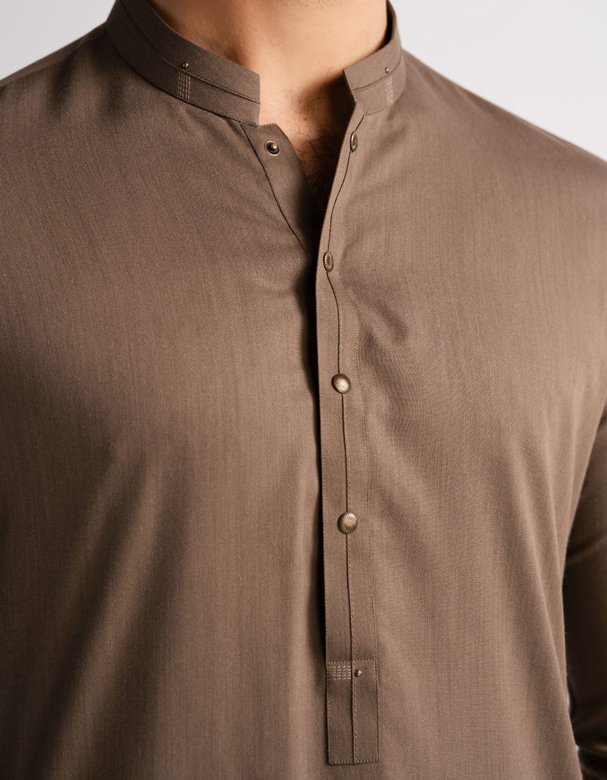 BROWN CASUAL KURTA TROUSERS
