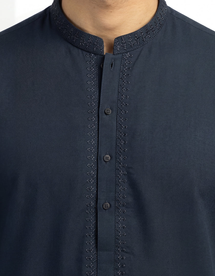TEAL BLUE CASUAL KURTA TROUSERS