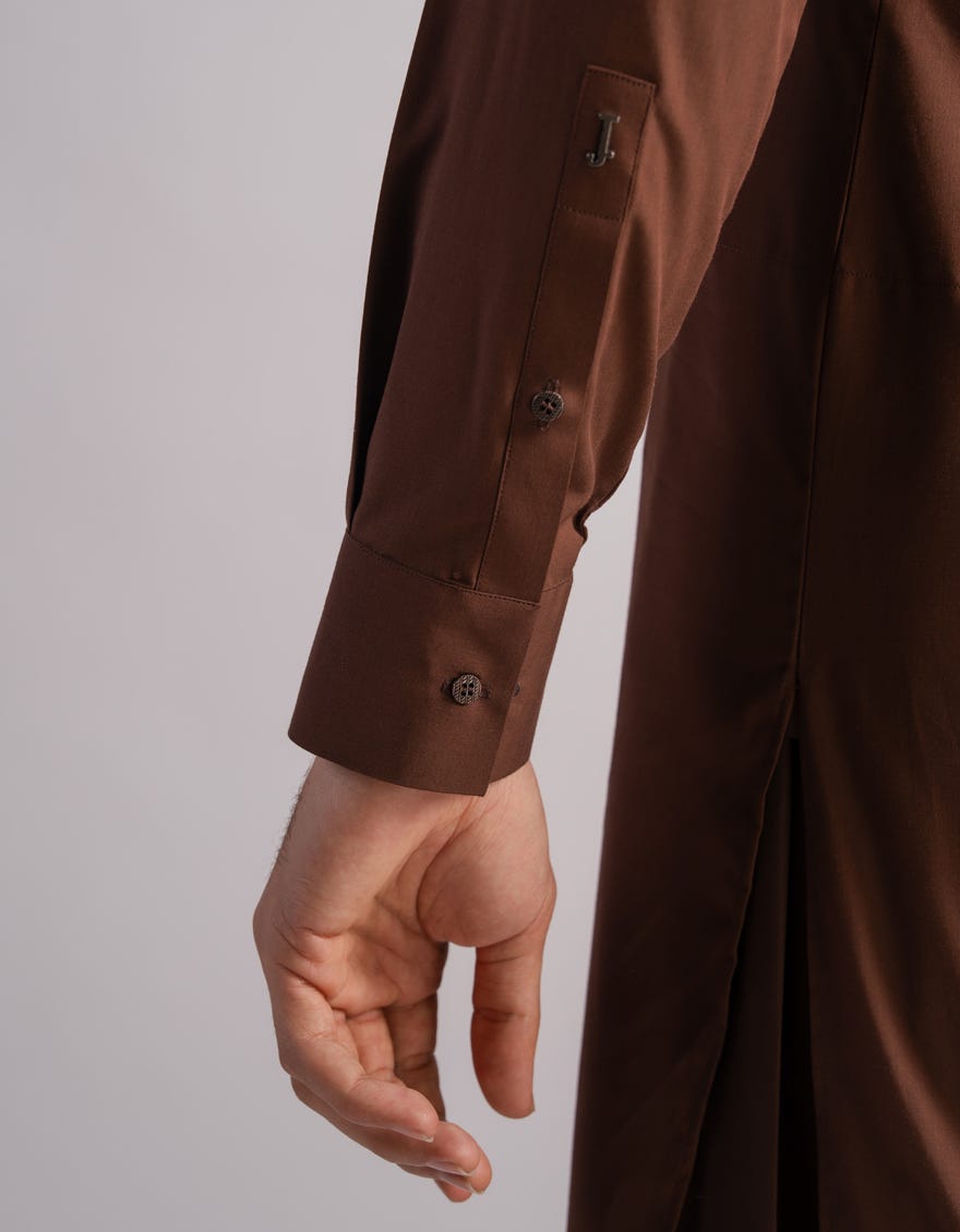 BROWN SEMI-FORMAL KURTA TROUSERS