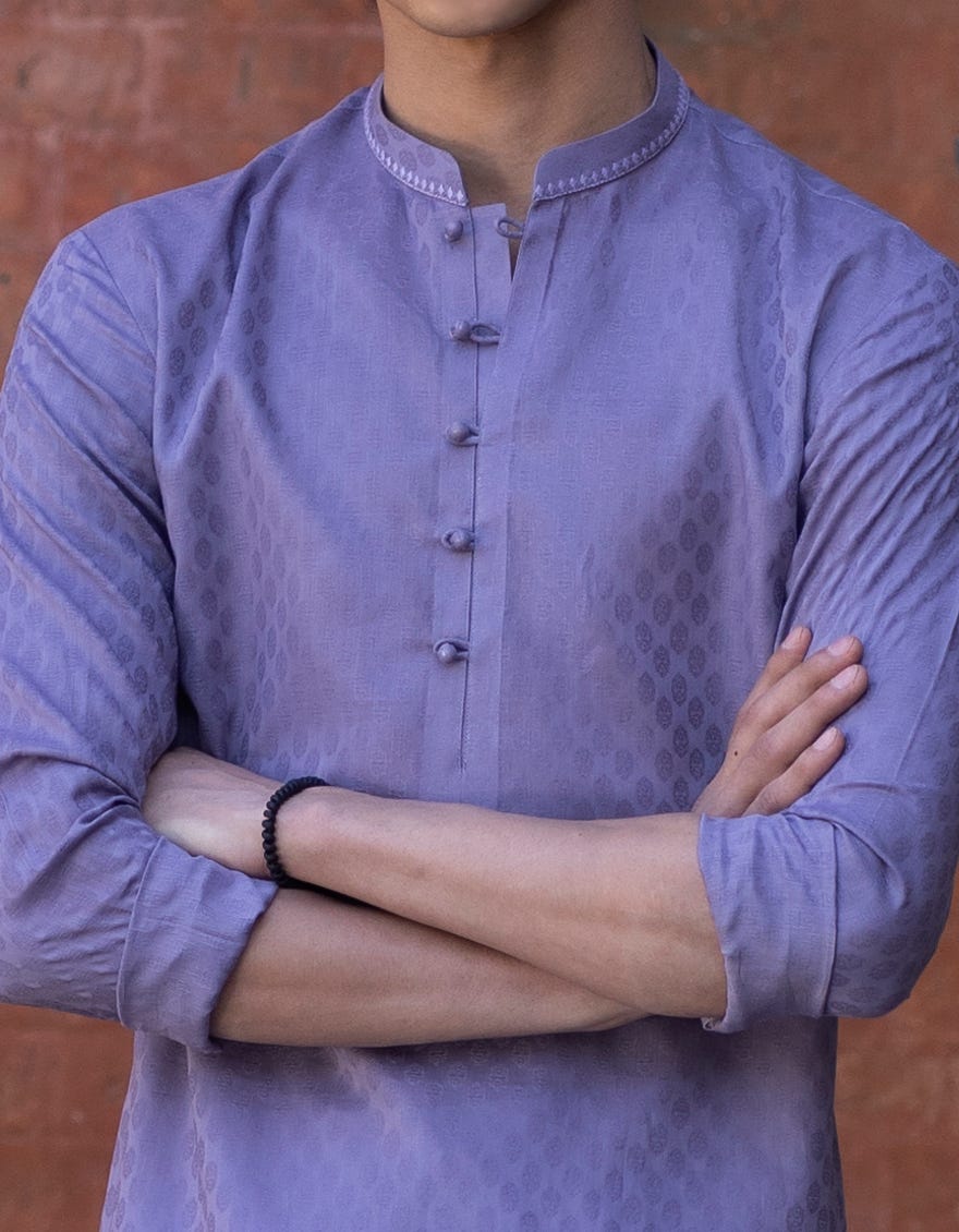 LILAC COTTON KURTA | JTK-S-34317