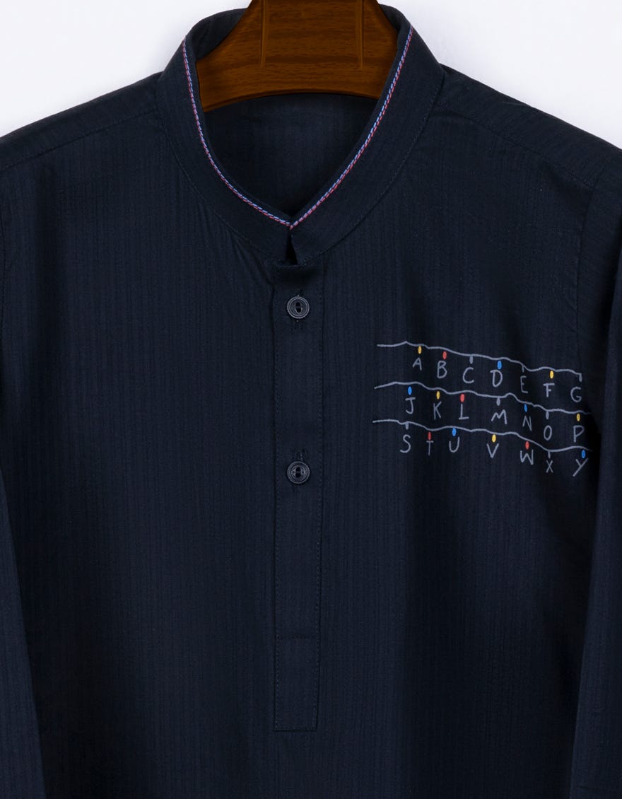 BLACK COTTON KAMEEZ SHALWAR | JJIKS-S-34326