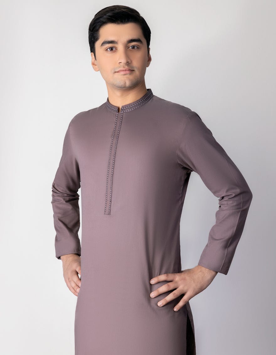 BROWN COTTON KURTA PAJAMA | JTKP-S-34338