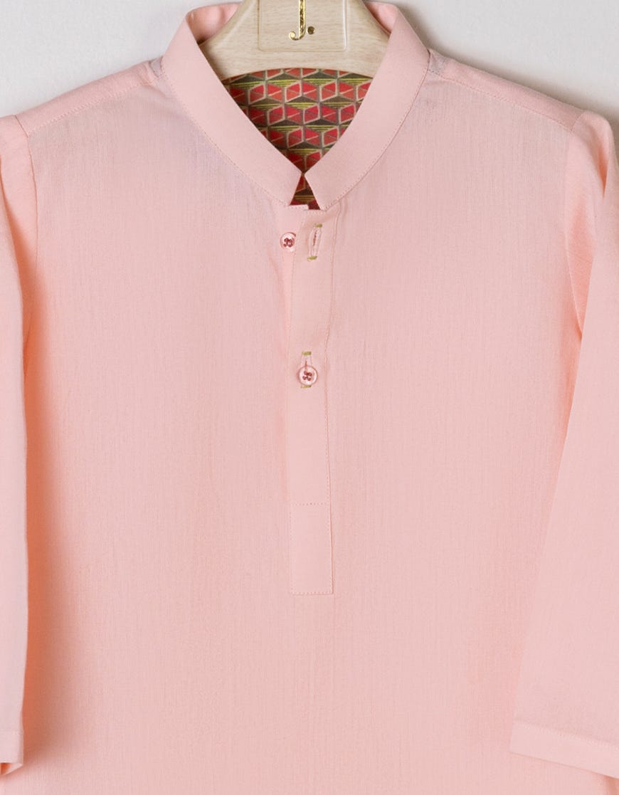 PASTEL PINK COTTON KAMEEZ SHALWAR | JJIKS-S-34396