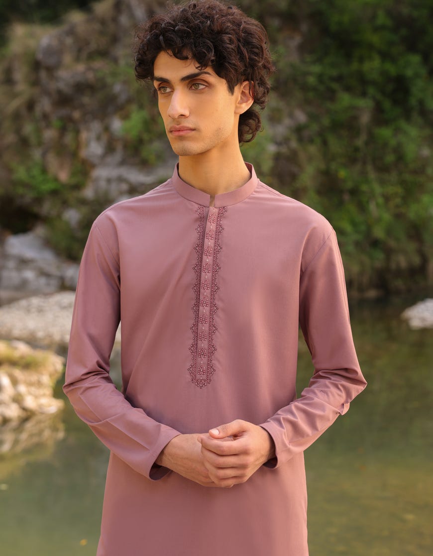 ROSE WOOD BLENDED KAMEEZ SHALWAR | JTKS-S-34415