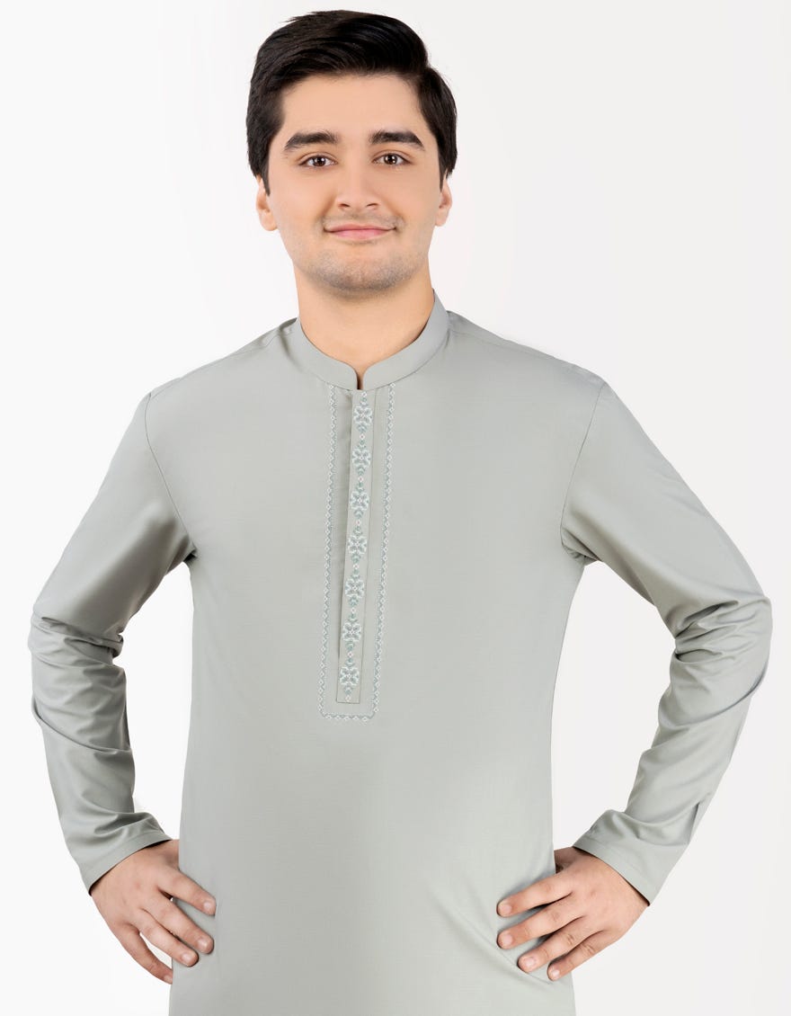 JADE GREEN BLENDED KAMEEZ SHALWAR | JTKS-S-34417