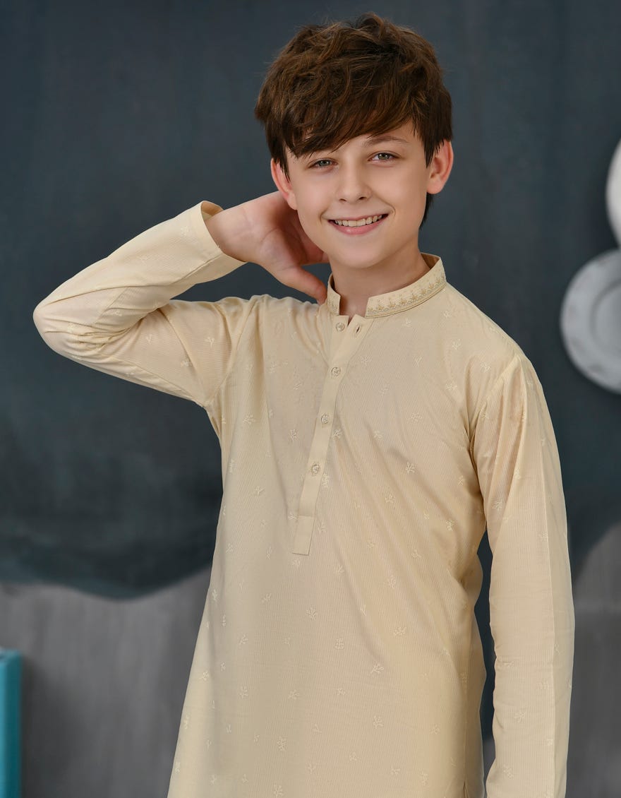 BROWN COTTON KAMEEZ SHALWAR | JCKS-S-34429