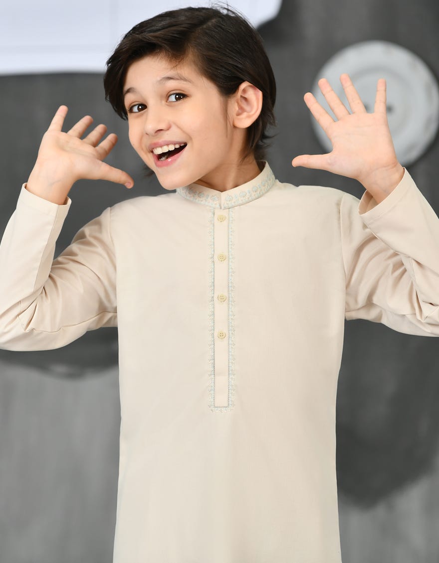 BROWN BLENDED KURTA PAJAMA | JCKP-S-34435