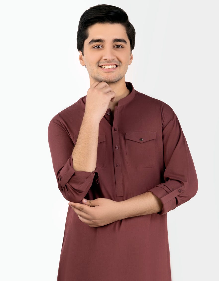 RED COTTON KURTA | JTK-S-34441