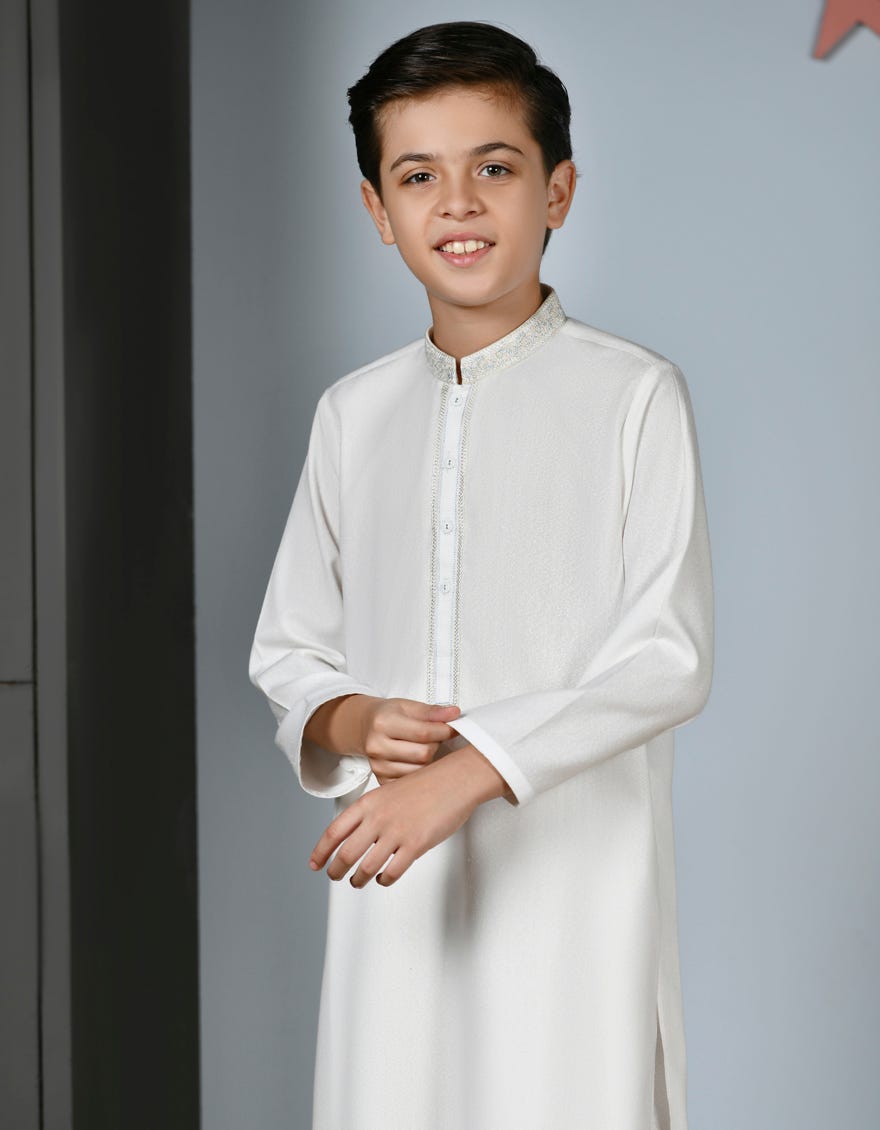 WHITE AYUDHIYA KAMEEZ SHALWAR | JCKS-A-34545