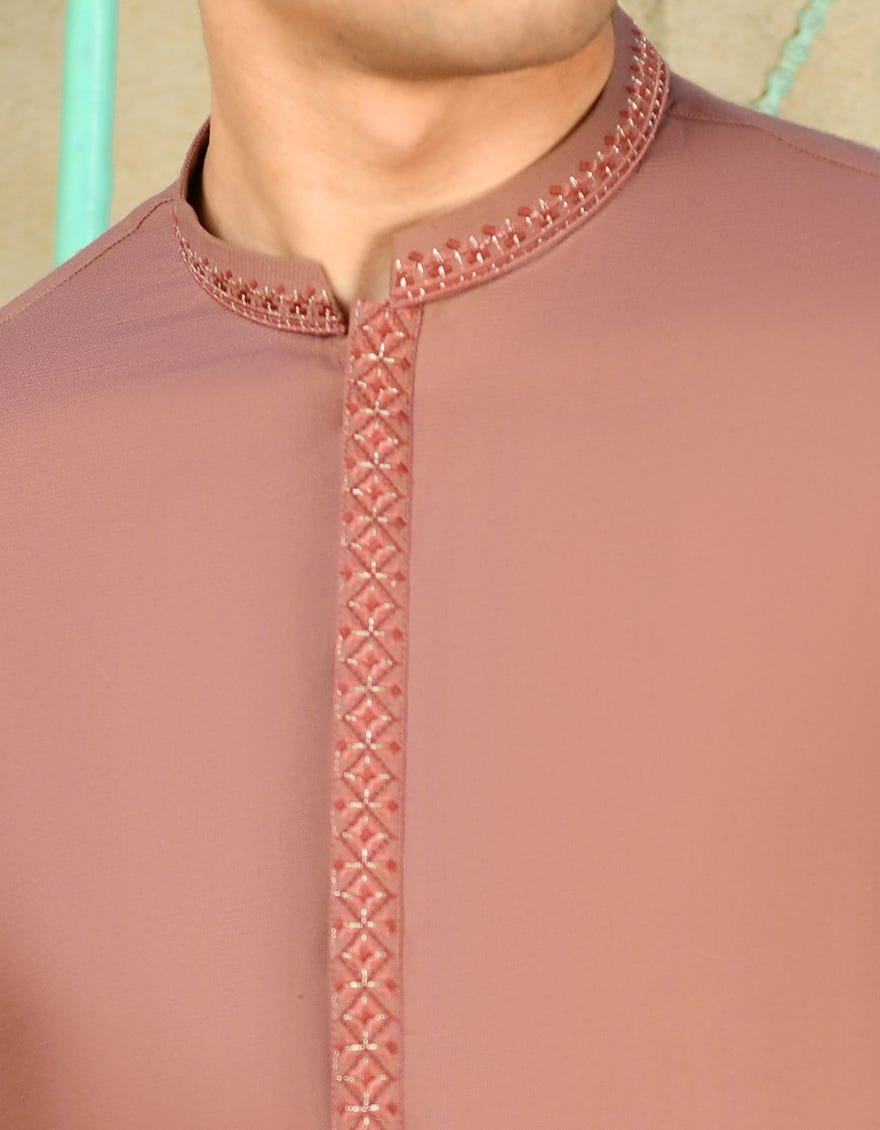 PURPLE BLENDED KURTA PAJAMA | JTKP-S-34556
