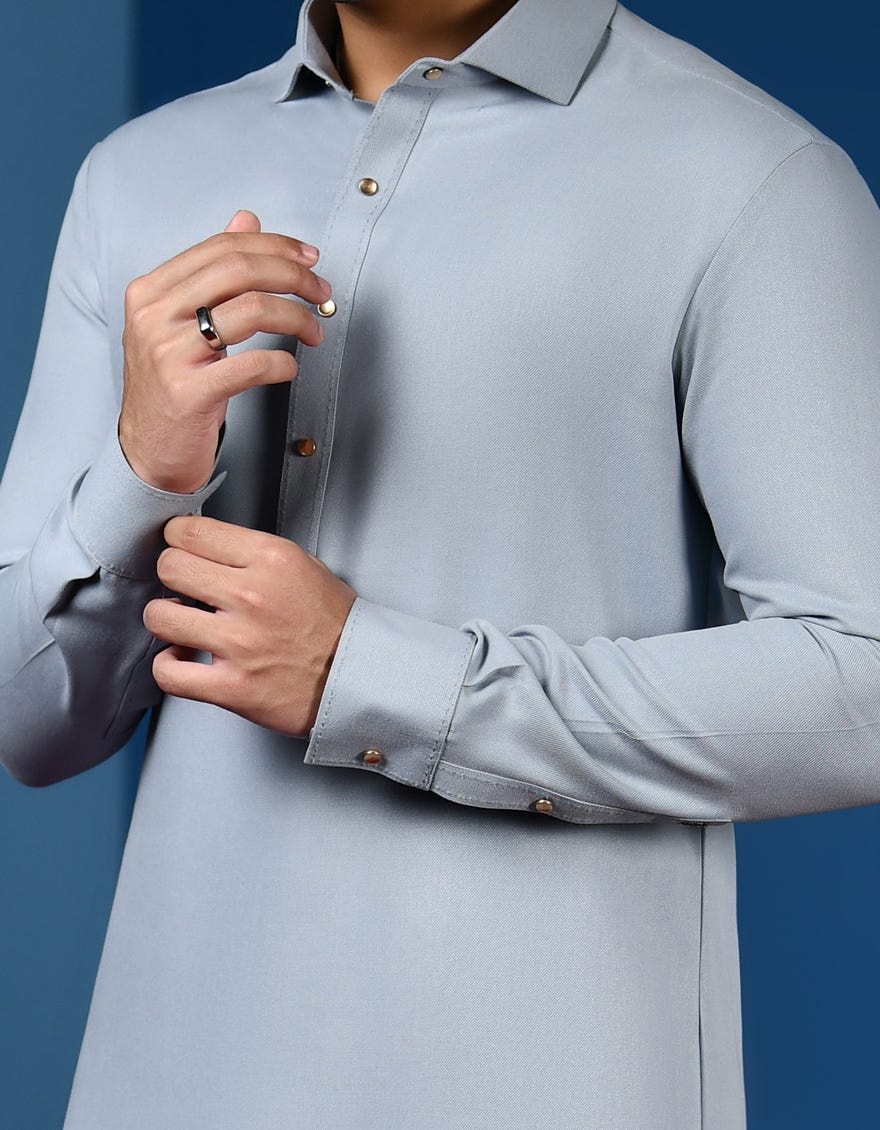 GREY BLENDED KAMEEZ SHALWAR | JTKS-W-34562