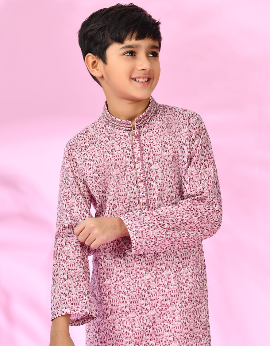 TEA PINK COTTON KURTA | JCK-S-34628