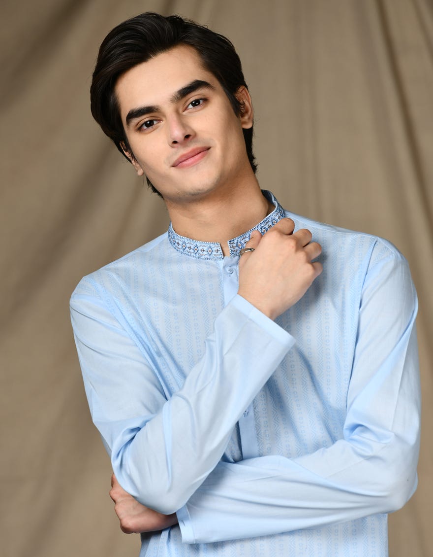 SKY BLUE KURTA | JTK-S-34665
