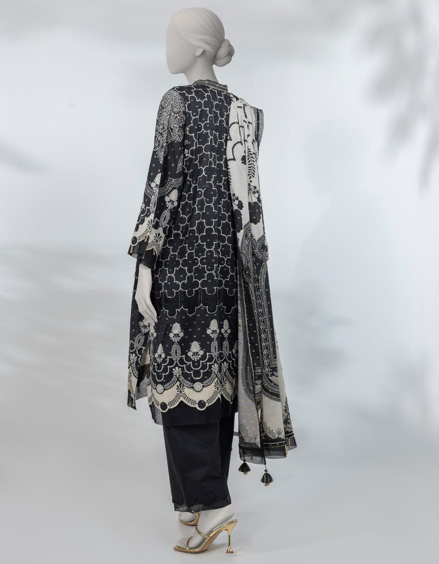 MULTICOLOR JACQUARD DIGITAL PRINTED UNSTITCHED 3PC