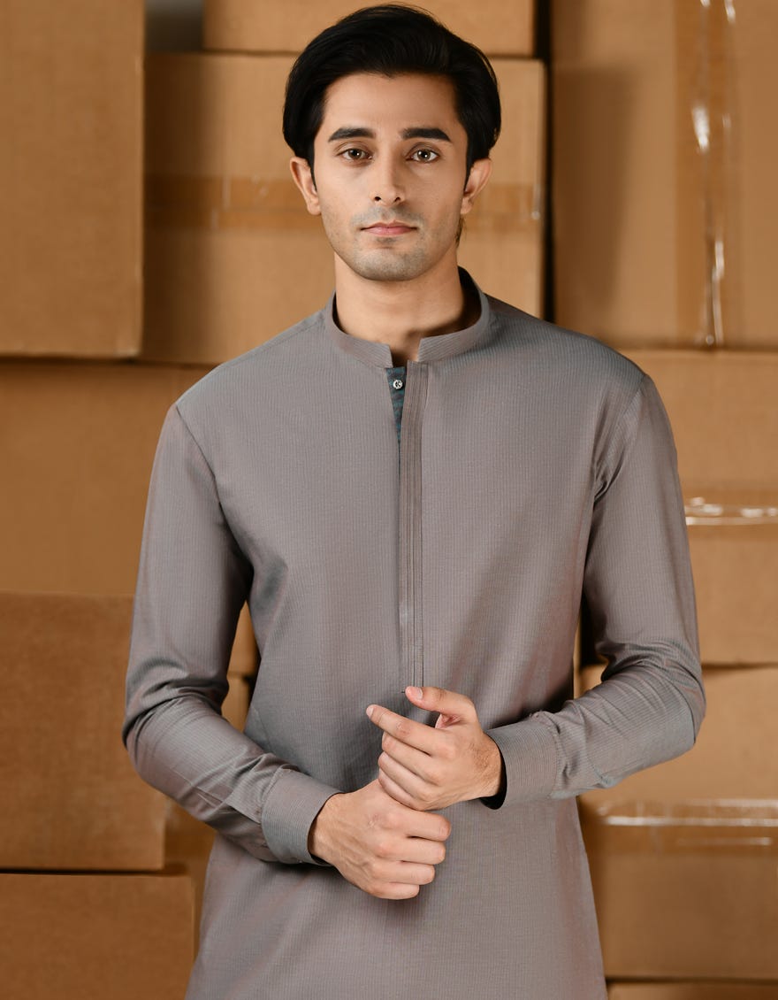 BROWN COTTON KURTA PAJAMA | JTKP-S-34822