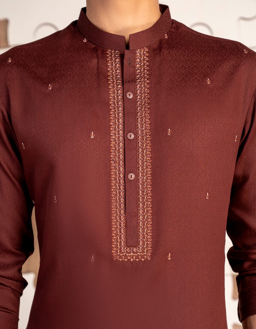 BROWN BLENDED KURTA | JTK-A-34846