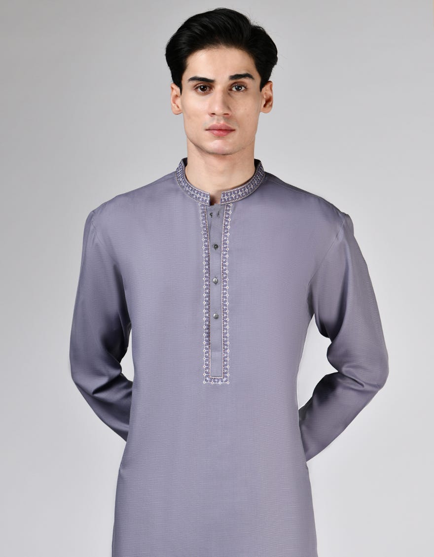 LIGHT PURPLE BLENDED KAMEEZ SHALWAR | JTKS-A-34924