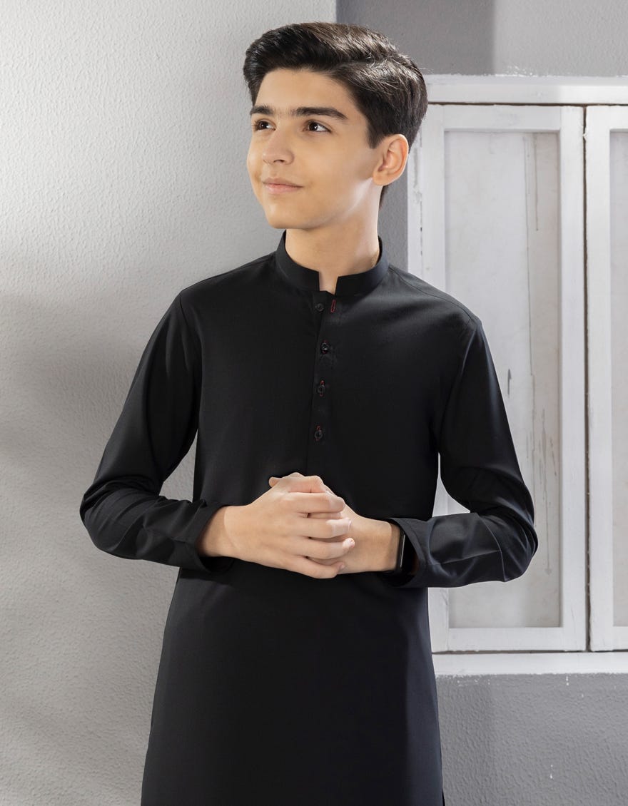 Black Blended Kameez Shalwar