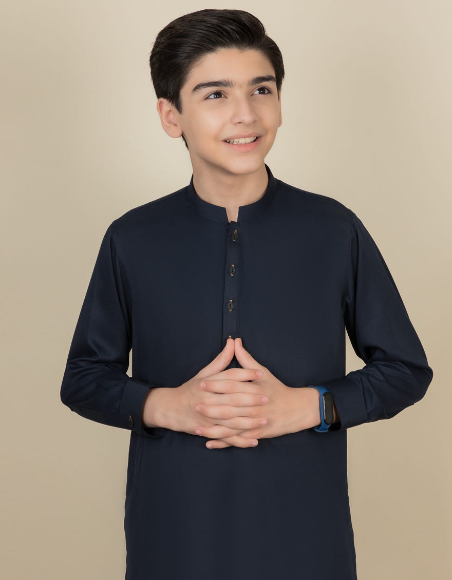 Blue Blended Kameez Shalwar