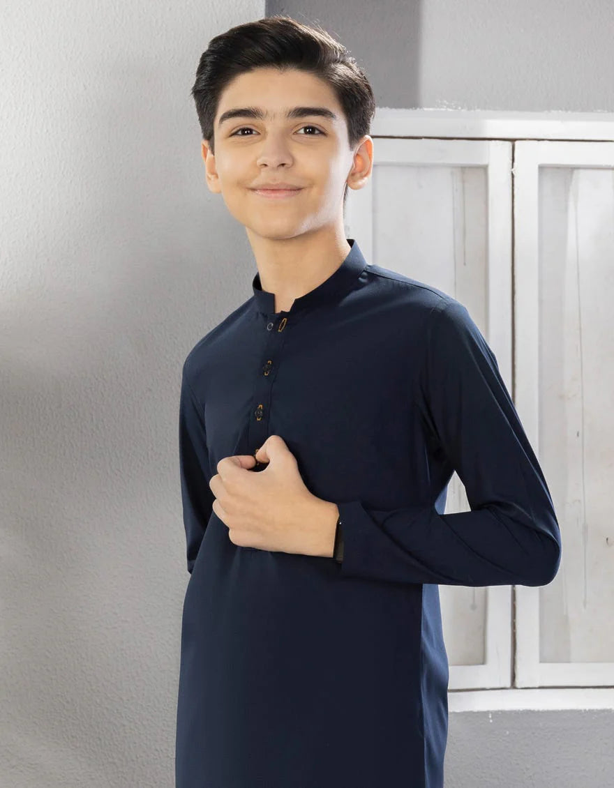 NAVY BLUE CASUAL KAMEEZ SHALWAR
