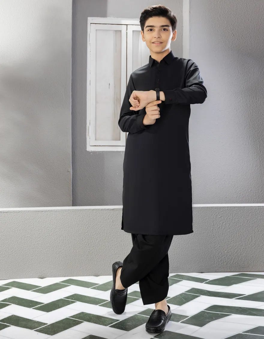 white christmas dresses BLACK BLENDED KAMEEZ SHALWAR – J