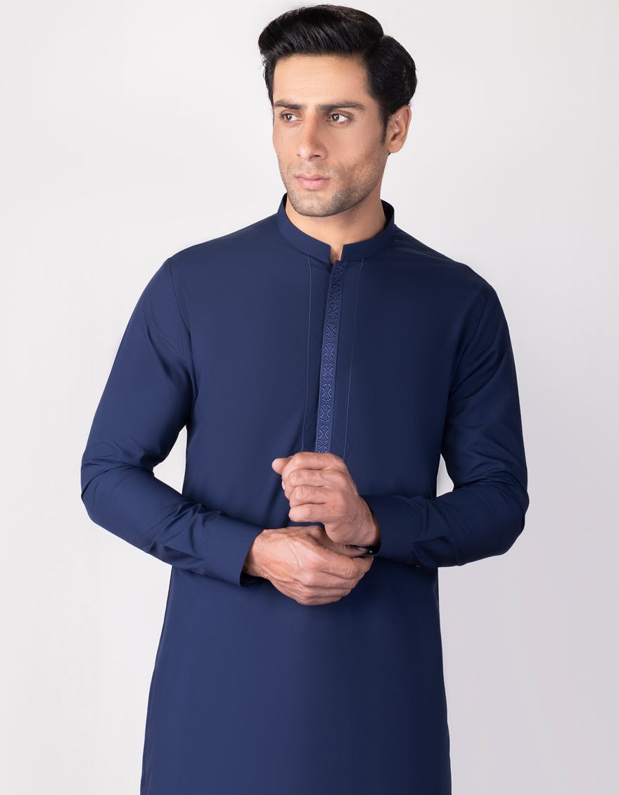 Royal Blue Shalwar Kameez Buy Online Designer Salwar Kameez Resham Art Silk In Navy Blue 151871