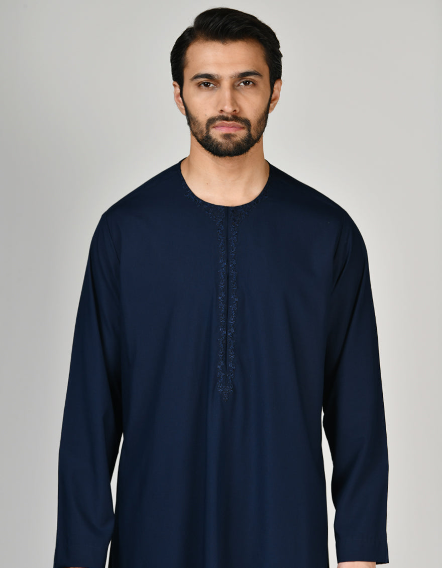 Navy Blue Casual Jubba