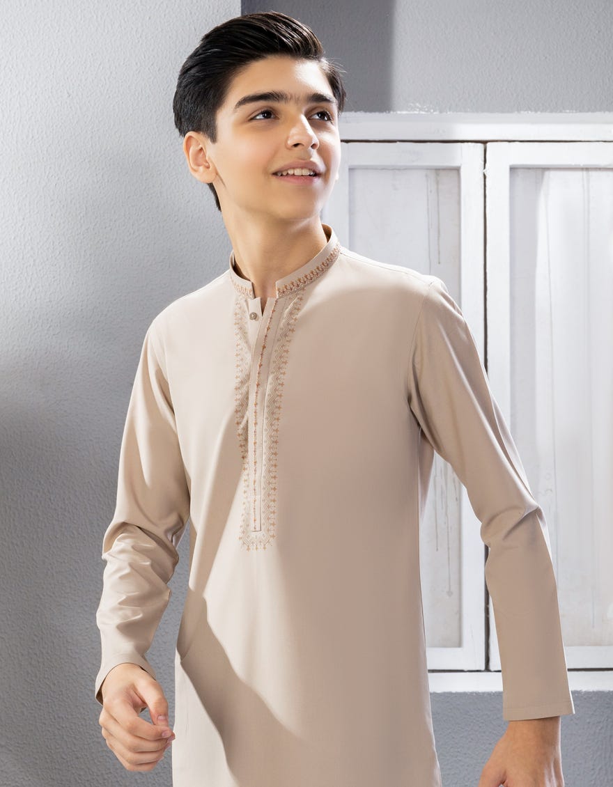 FAWN BLENDED KURTA PAJAMA | JCKP-A-38635