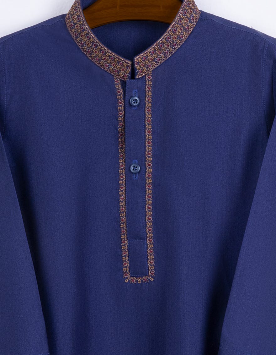INDIGO BLENDED KAMEEZ SHALWAR | JJIKS-S-38645