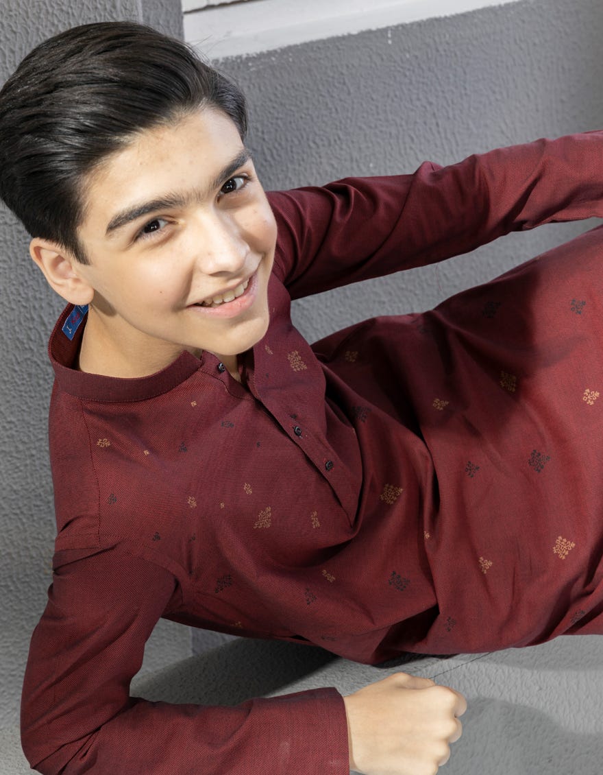 RED COTTON KURTA | JCK-W-38665
