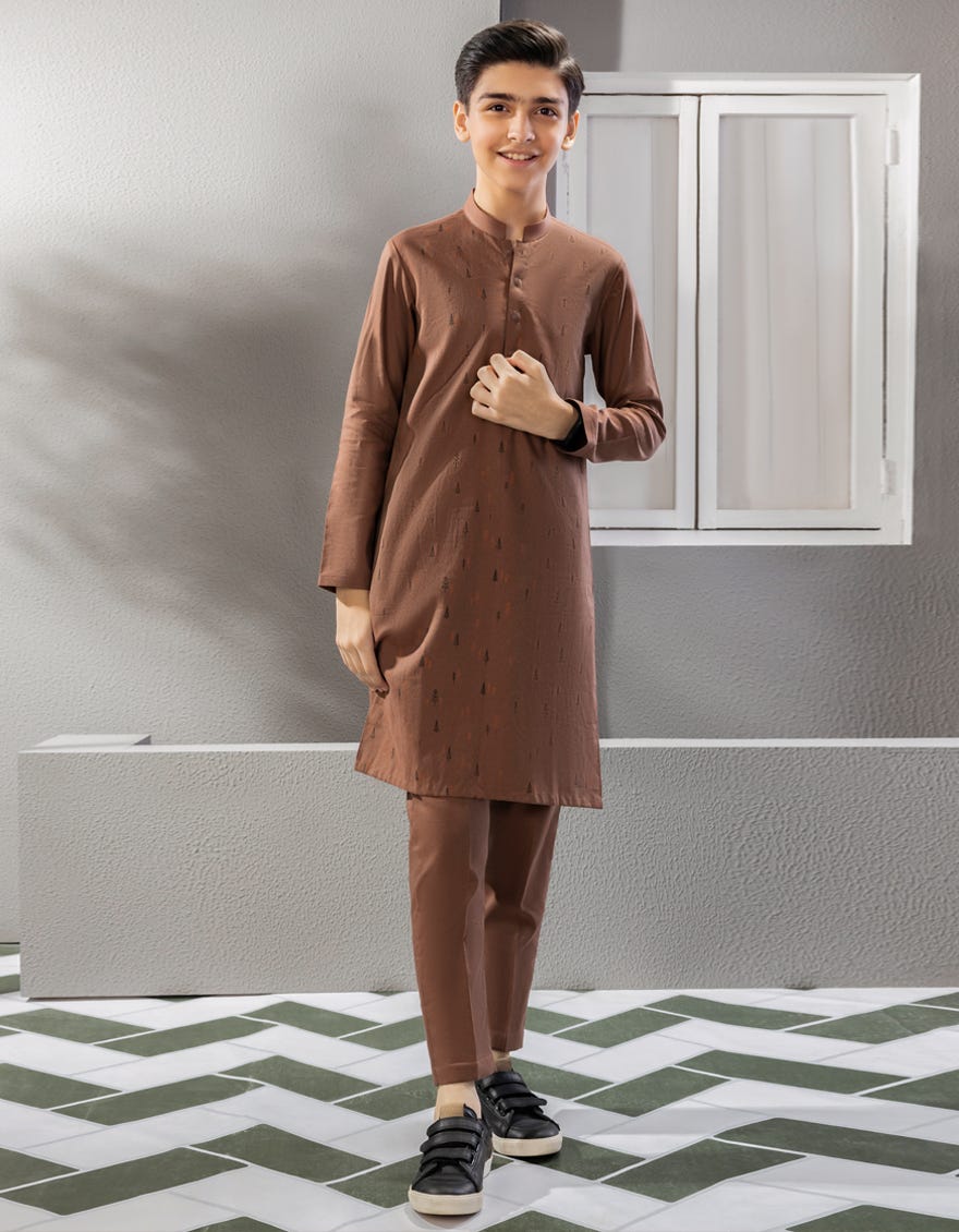 BROWN KURTA PAJAMA | JCKP-A-38676