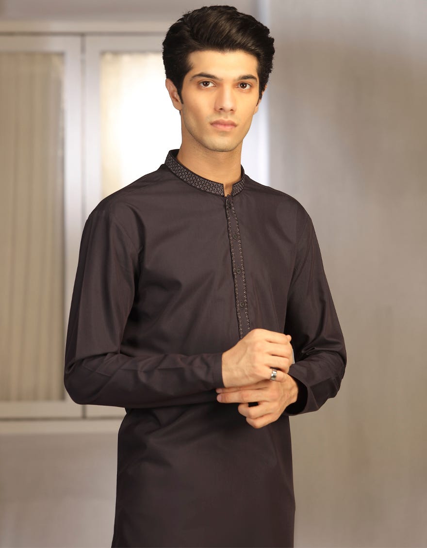 DEEP PURPLE BLENDED KURTA | JTK-A-38677