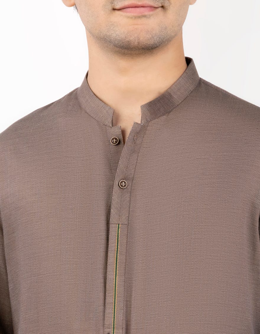 BROWN BLENDED KURTA PAJAMA | JTKP-S-38683