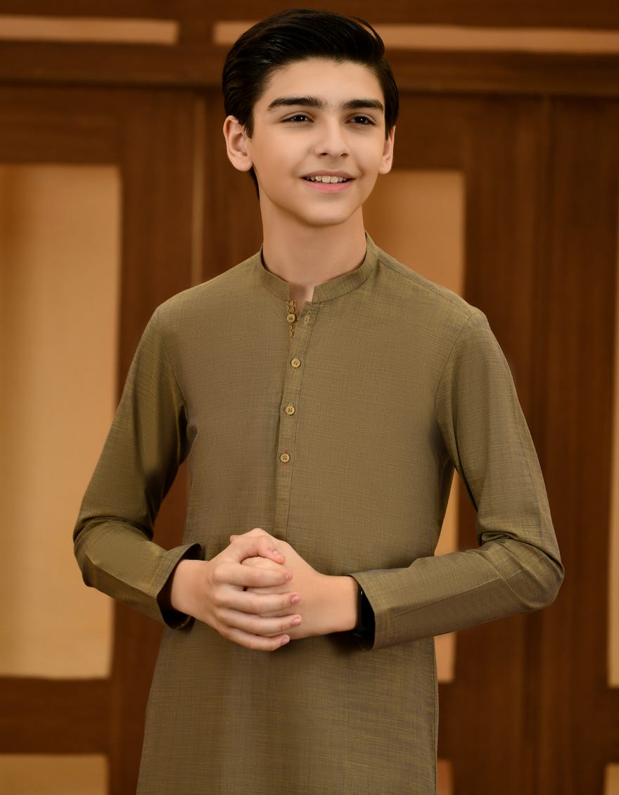 BEIGE COTTON KURTA PAJAMA | JCKP-A-38693