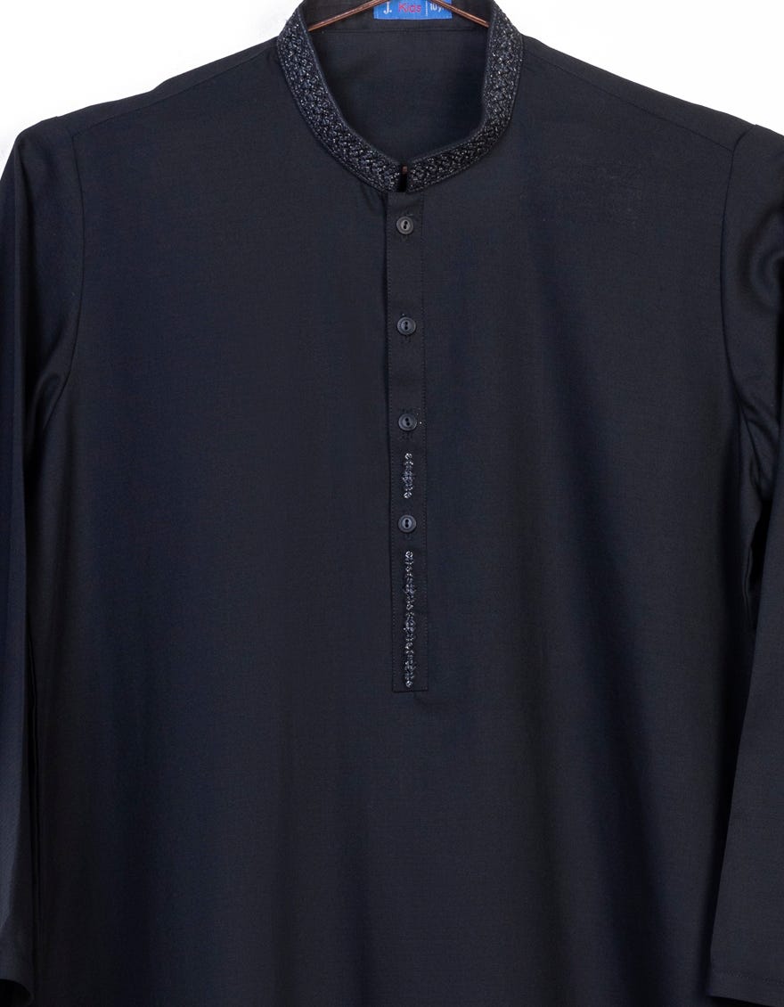 BLACK BLENDED KAMEEZ SHALWAR | JCKS-A-38697