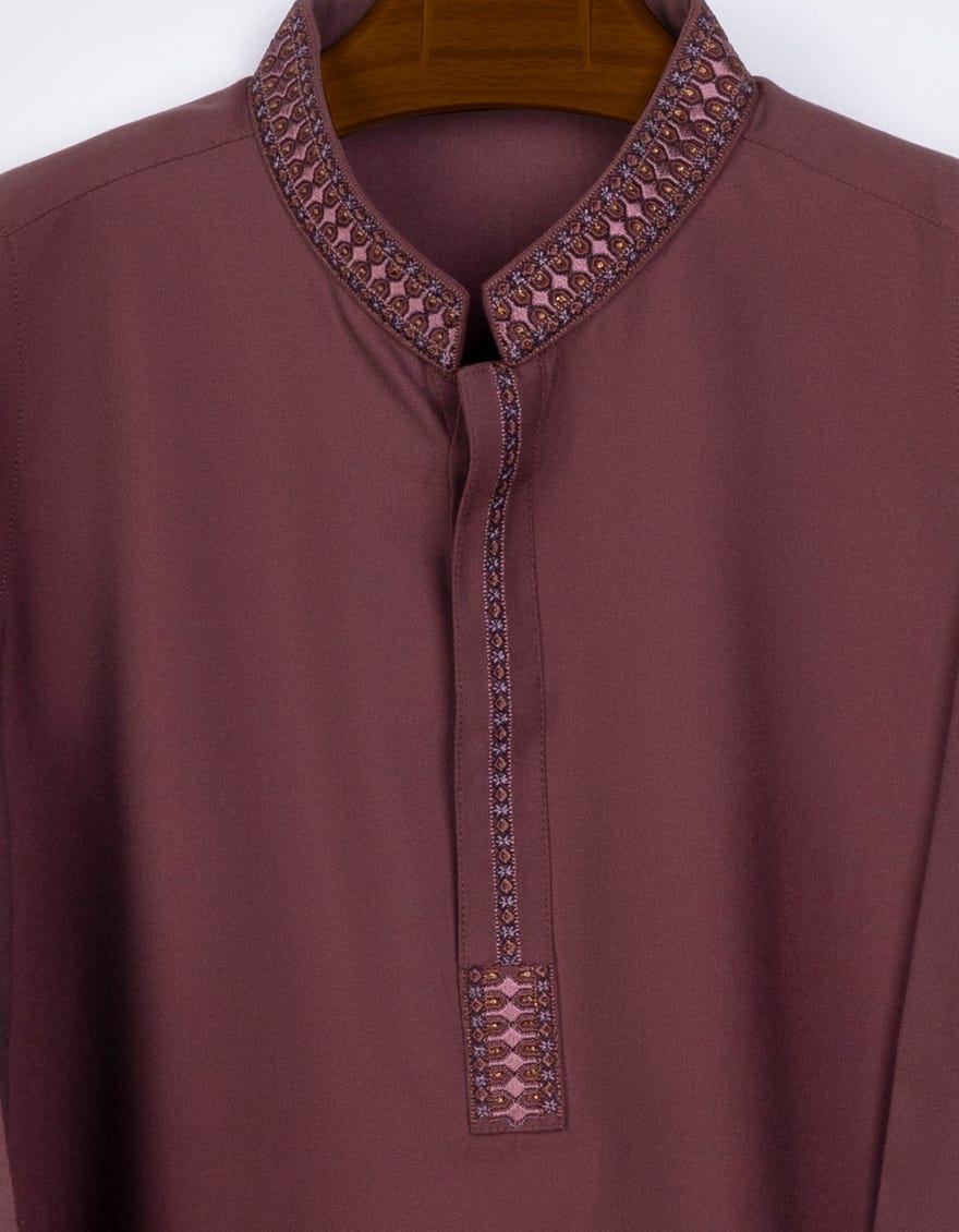 LIVER RED BLENDED KAMEEZ SHALWAR | JJIKS-S-38704