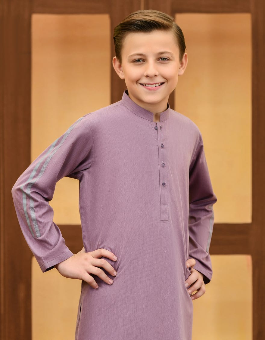 PLUM BLENDED KURTA PAJAMA | JCKP-S-38717