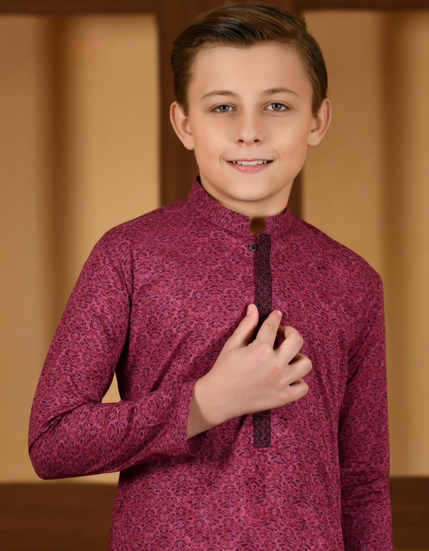 MAGENTA COTTON KURTA | JCK-S-38724