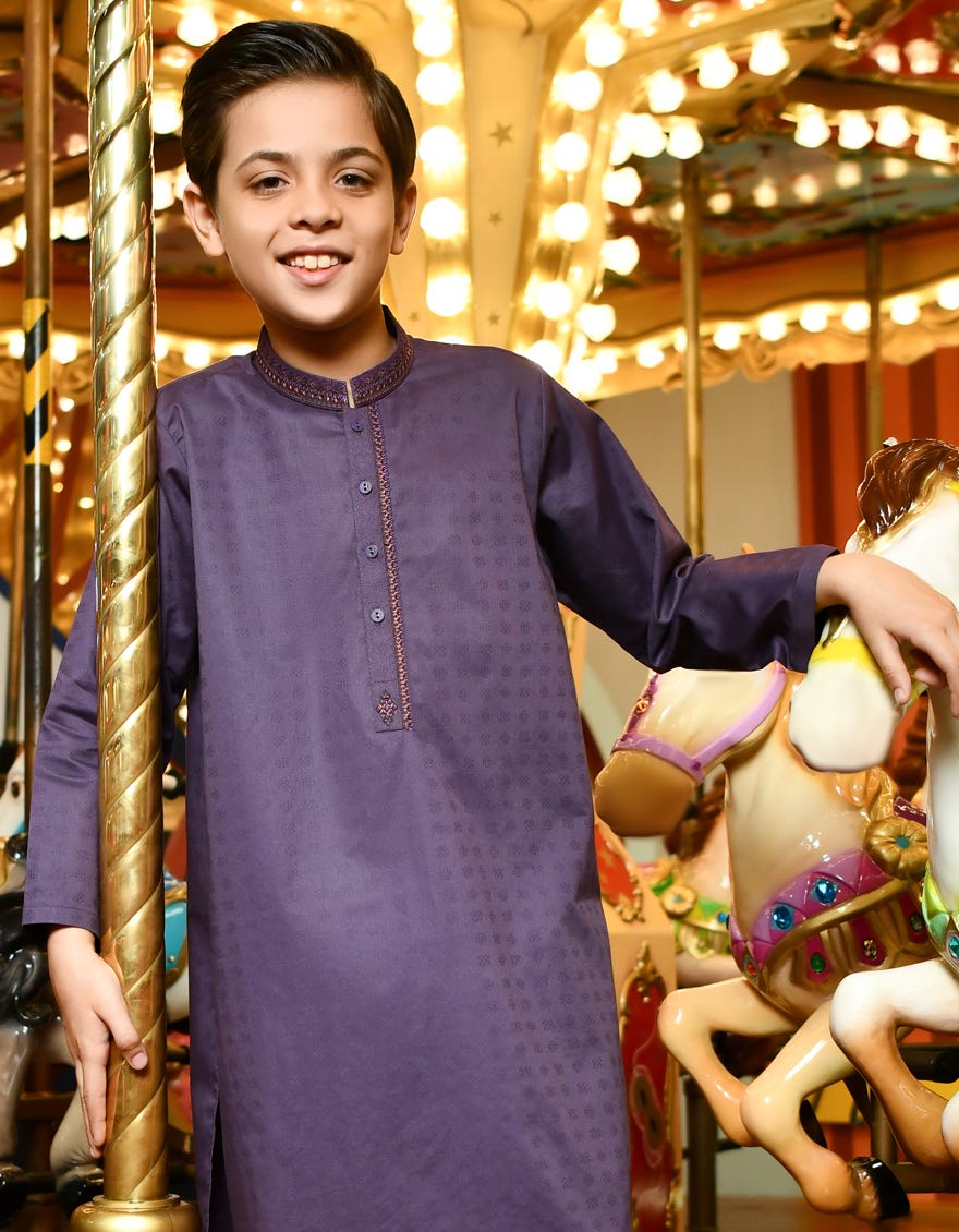 LILAC-PURPLE COTTON KURTA | JCK-S-38728
