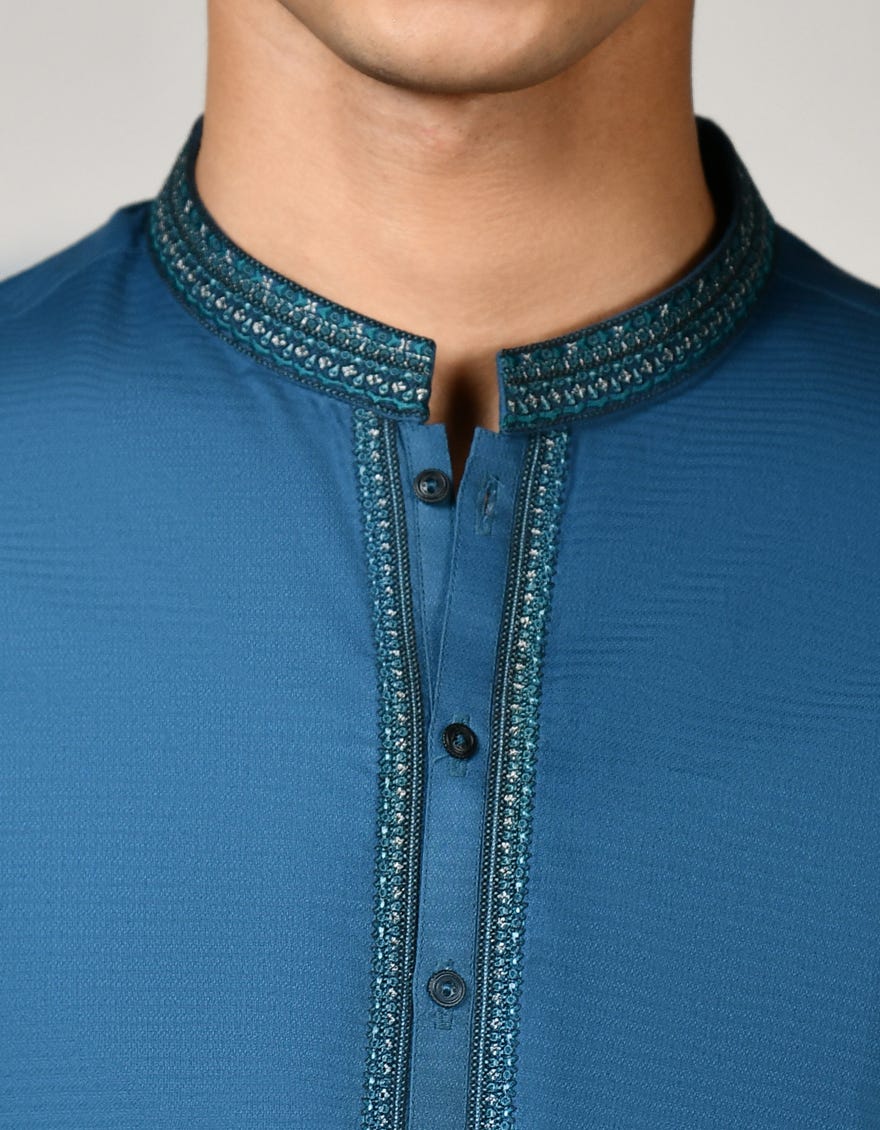 SEA GREEN COTTON KAMEEZ SHALWAR | JTKS-S-38730
