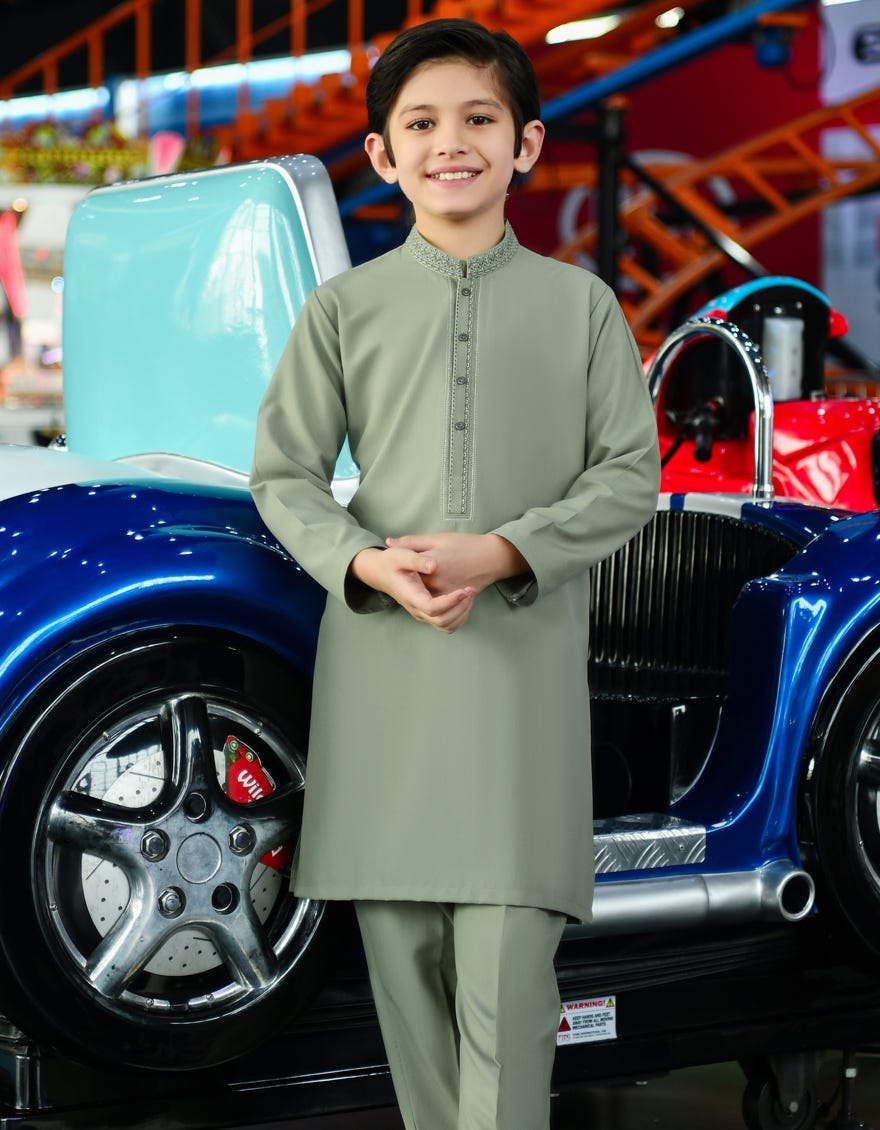 JADE GREEN BLENDED KURTA PAJAMA | JCKP-A-38749