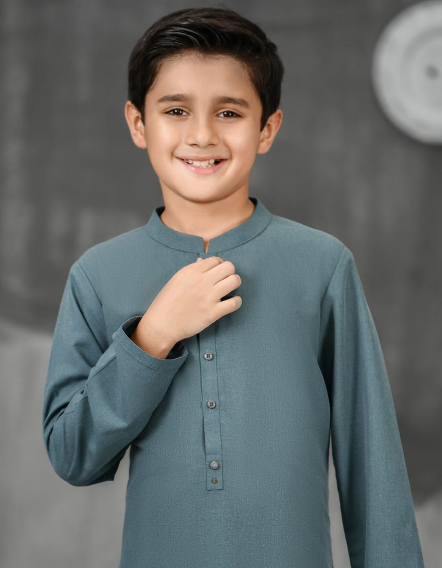 SEA GREEN BLENDED KURTA PAJAMA | JCKP-S-38757