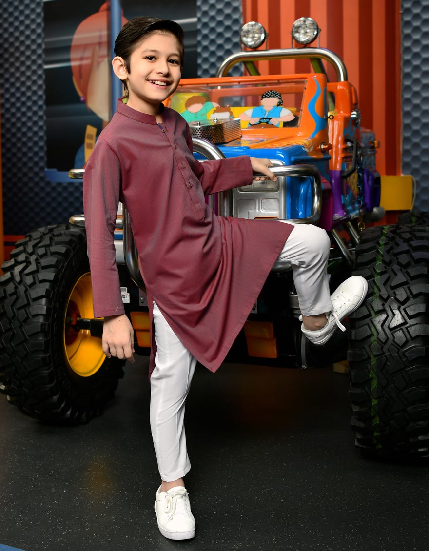 PLUM COTTON KURTA | JCK-A-38770